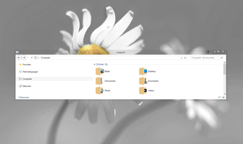 Windows 8.1  Aero Glass mit Bordered Captions Theme
