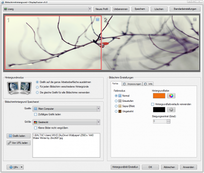 DisplayFusion 5 Wallpaper Setup