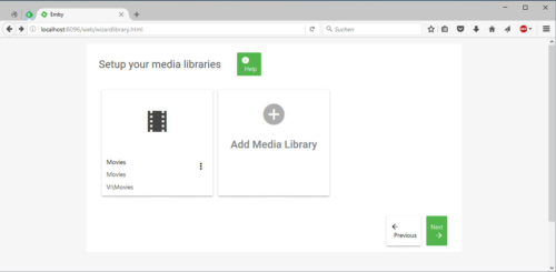 Emby-Media-Server-Bibliothek