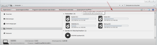 Folder Band im Windows-Explorer