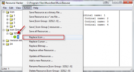 Resource Hacker im Einsatz