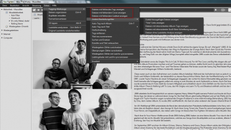 MusicBee Fehlende Tags oder Cover