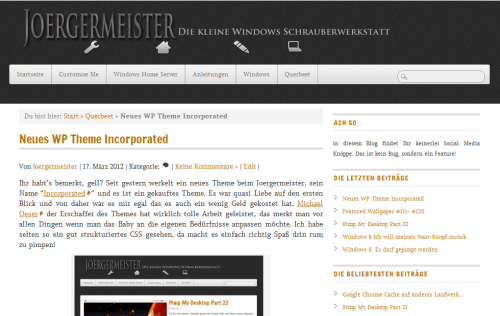 Neue Kategorien beim Joergermeister