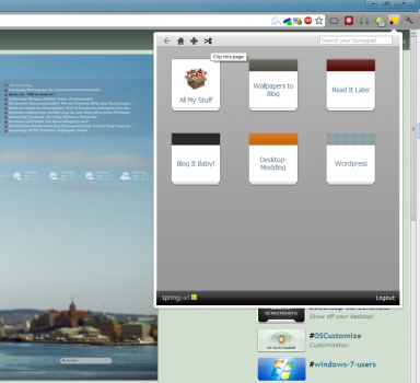 Springpad Chrome Erweiterung