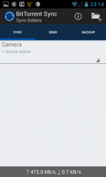 Sync Start auf dem Android Phone