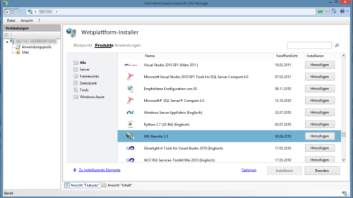 Webplattform Installer URL Rewrite