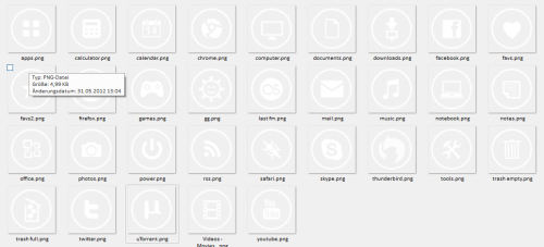White Round Icons Vorschau