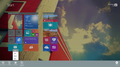 Win 8.1 Kacheln