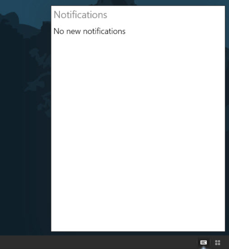 Windows 10 Notification Centre