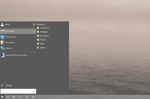 Windows 10 Startmenu