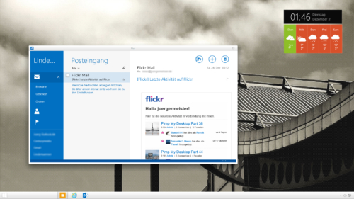 Windows 8 Apps-Anwendungen in eigenem Fenster
