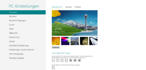 Windows 8 Sperrbildschirm ändern