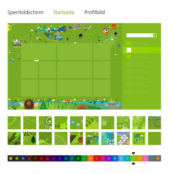 Windows 8 Einstellungsmenü der Startseite