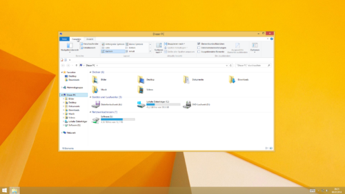Windows 8.1 Explorer nach der Installation