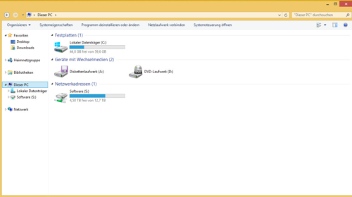 Windows 8.1 Explorer nach der Installation von OldNewExplorer