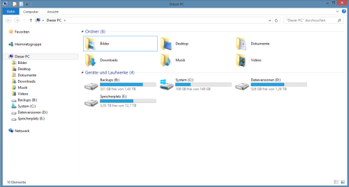 Windows 8.1 Icons im Originalzustand