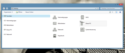 Windows Explorer mit blzos System Icons