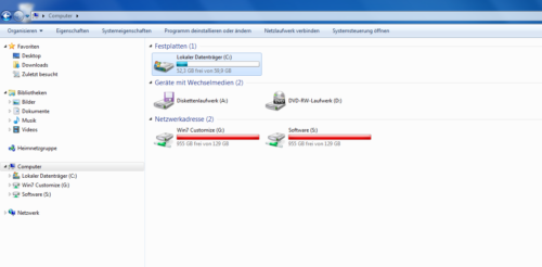 Windows Systemicons Vorher