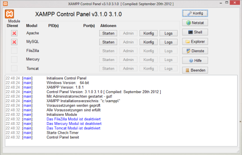 XAMPP-Control-Panel