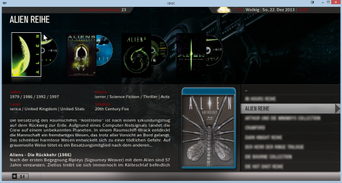 XBMC Filmsets mit Aeon MQ5 Skin