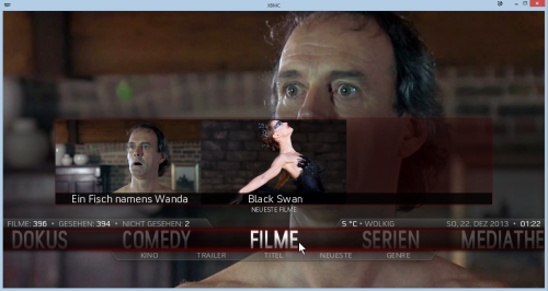 XBMC Skin Aeon Nux unter Frodo 12.2