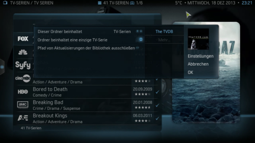 XBMC TV Serien Scraper - TVDB