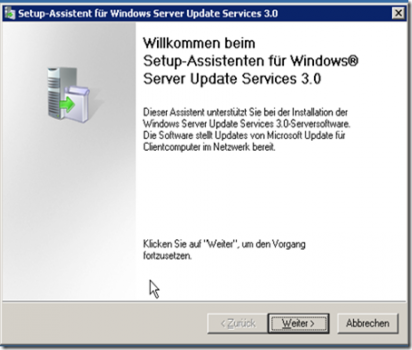 WSUS Setup Assistent