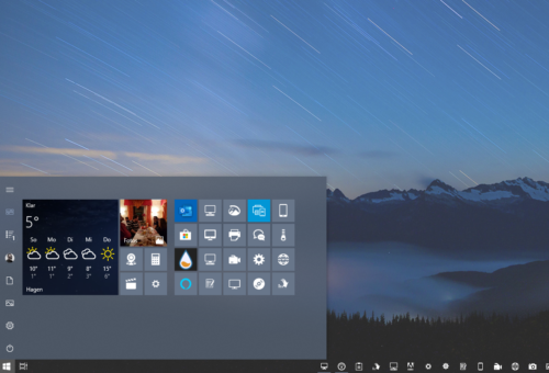 Windows Startmenue 1809